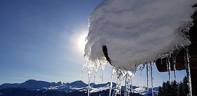 Januar 2020 Winter Landschaft im Prättigau Graubünden Schweiz